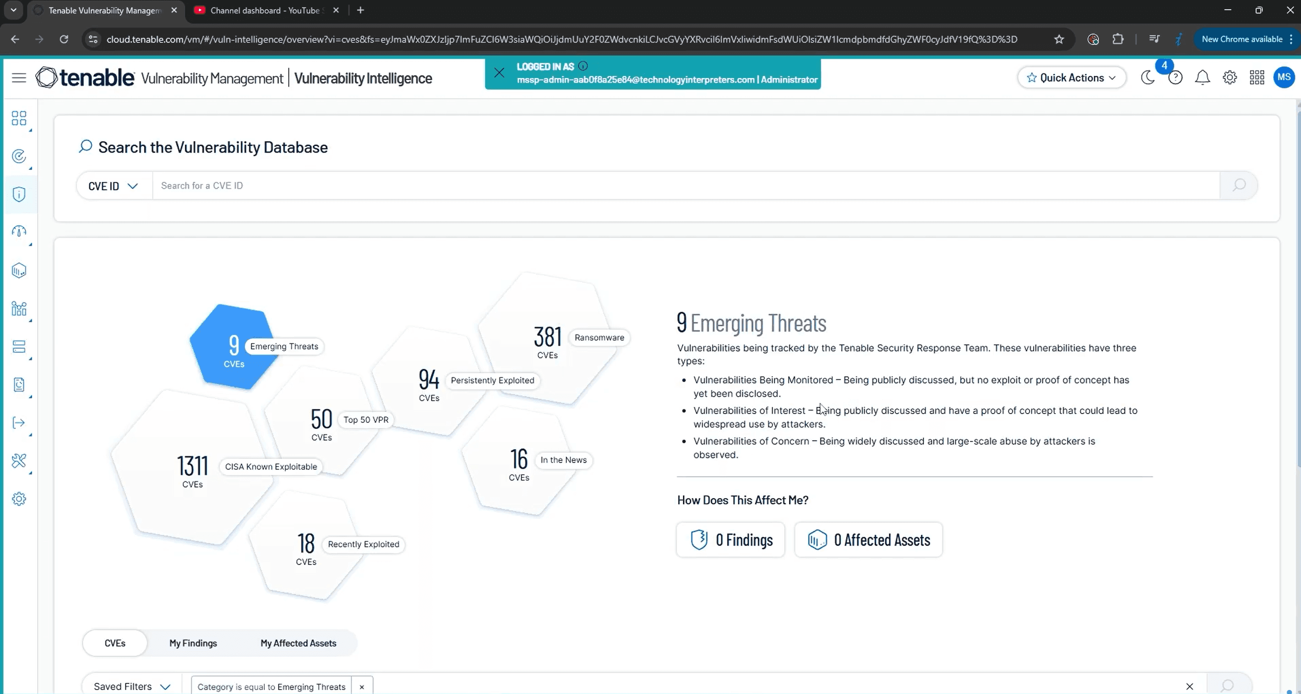 Tenable emerging threats and AI detection capabilities
